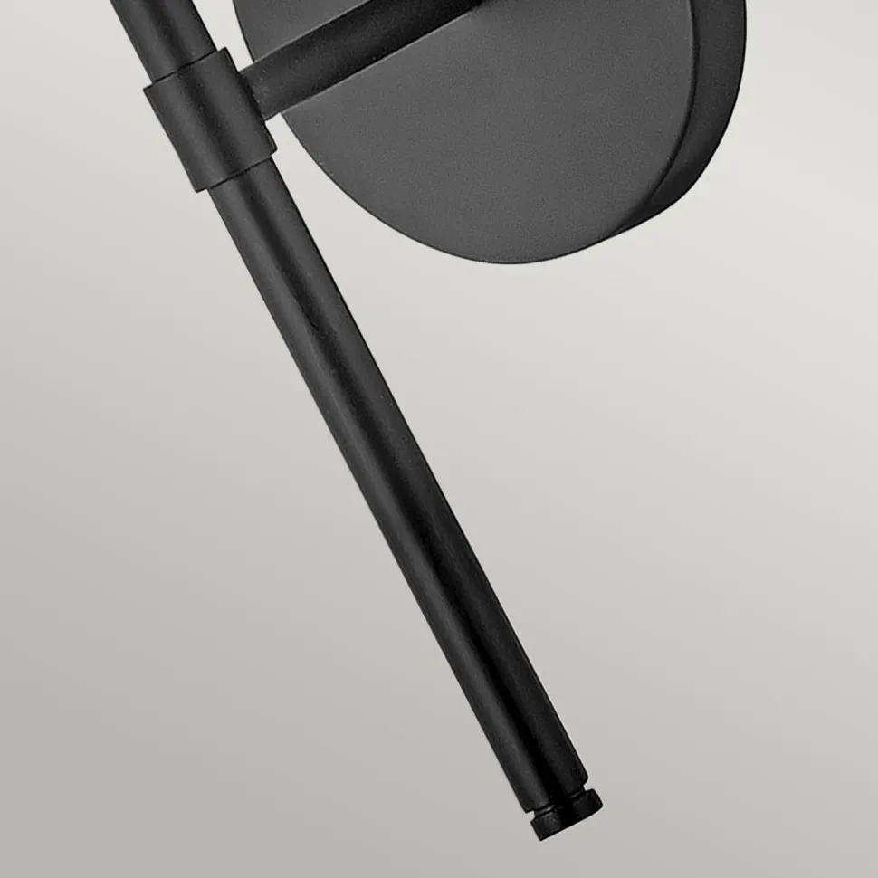 Wandlampe Bad H: 40,3 cm IP44 Schwarz Weiß Metall Glas