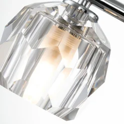 Wandlampe Bad Kristall LED G9 IP44 B: 55 cm Chrom