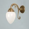 Wandlampe Berliner Messing Glas T:27 cm E27 Ornamente