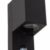 Wandlampe Bewegungsmelder Aluminium H:17 cm IP65 GU10