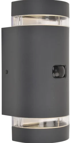 Wandlampe Bewegungsmelder Up Down Anthrazit IP44 GU10