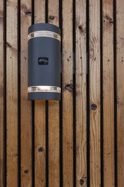 Wandlampe Bewegungsmelder Up Down Anthrazit IP44 GU10