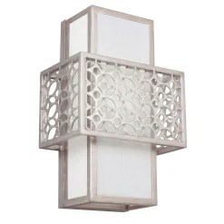 Wandlampe BIRO Silber Weiß eckig Design Lampe Flur