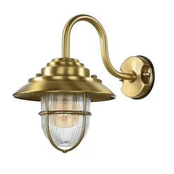 Wandlampe BOLOS Messing IP64 Maritime Laterne