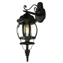 Wandlampe BREST Wandlaterne schwarz wetterfest