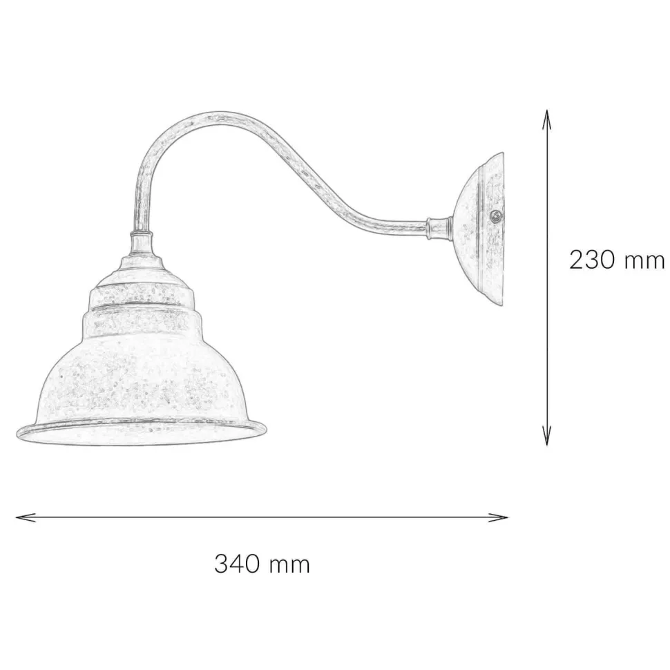 Wandlampe Bronze Antik Echt-Messing Oslo