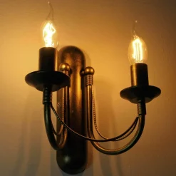 Wandlampe E14 Metall Rustikal 2-flammig ARES