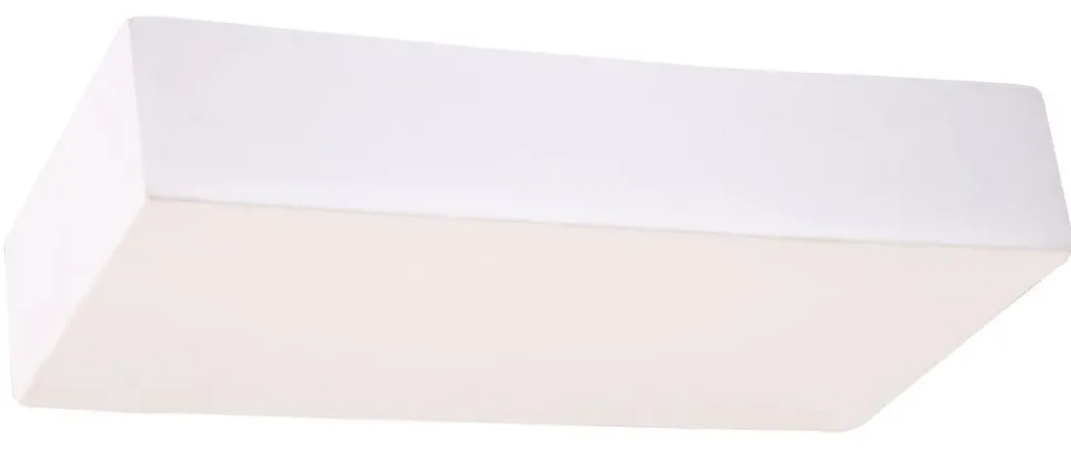 Wandlampe eckig 31 cm breit Keramik bemalbar Weiß