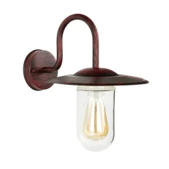 Wandlampe für Außen Schwarz Rot Antik E27 GÖTEBORG