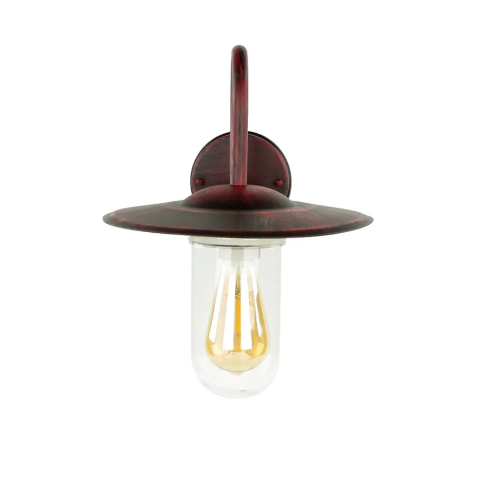 Wandlampe für Außen Schwarz Rot Antik E27 GÖTEBORG