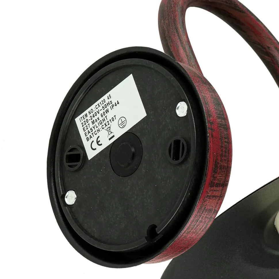 Wandlampe für Außen Schwarz Rot Antik E27 GÖTEBORG