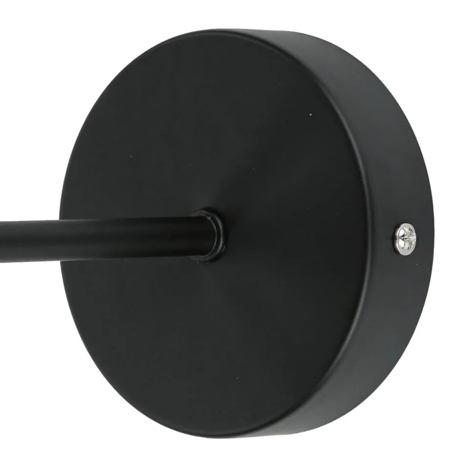 Wandlampe Glas Kugel Schirm Grau Schwarz KANZENE