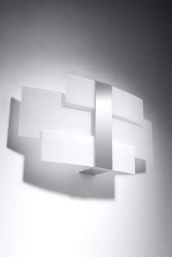 Wandlampe Glas Metall 42 cm blendarm Weiß Chrom 2x G9