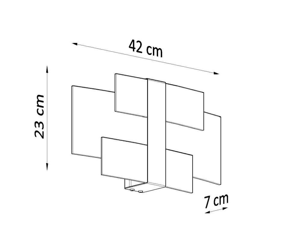 Wandlampe Glas Metall 42 cm blendarm Weiß Chrom 2x G9