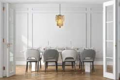 Wandlampe Glas Metall E14 IP44 in Messing Champagner