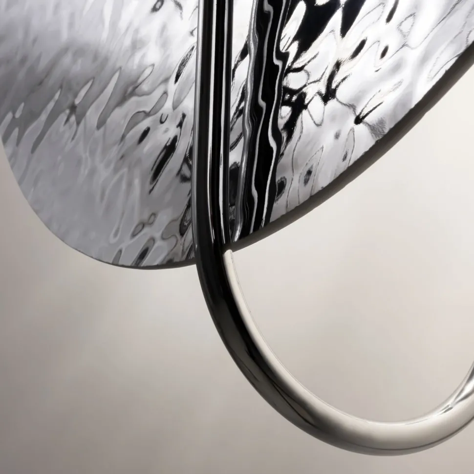 Wandlampe Glas Metall G9 Ø 40 cm H: 44,5 cm Chrom rund