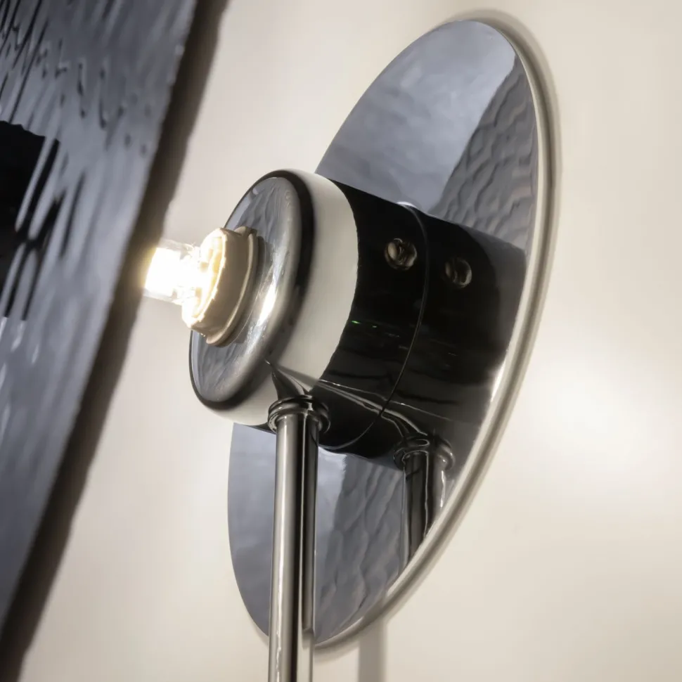 Wandlampe Glas Metall G9 Ø 40 cm H: 44,5 cm Chrom rund