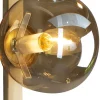 Wandlampe Gold Bernstein Glaskugel E14 H:60 cm 2-flmg