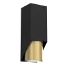 Wandlampe in Schwarz Messing GU10 stilvoll akzentuiert