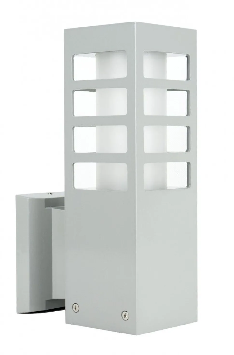 Wandlampe in Silber H:25cm klein eckig E27