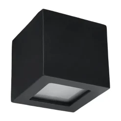 Wandlampe indirekt Up Down Schwarz Keramik eckig klein