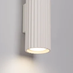 Wandlampe indirekt 2x GU10 H: 20 cm Creme Modern