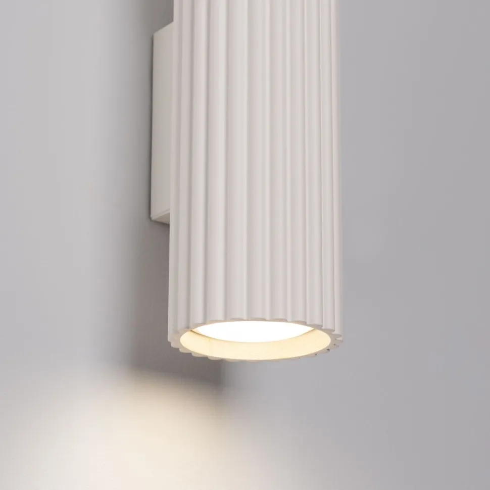 Wandlampe indirekt 2x GU10 H: 20 cm Creme Modern