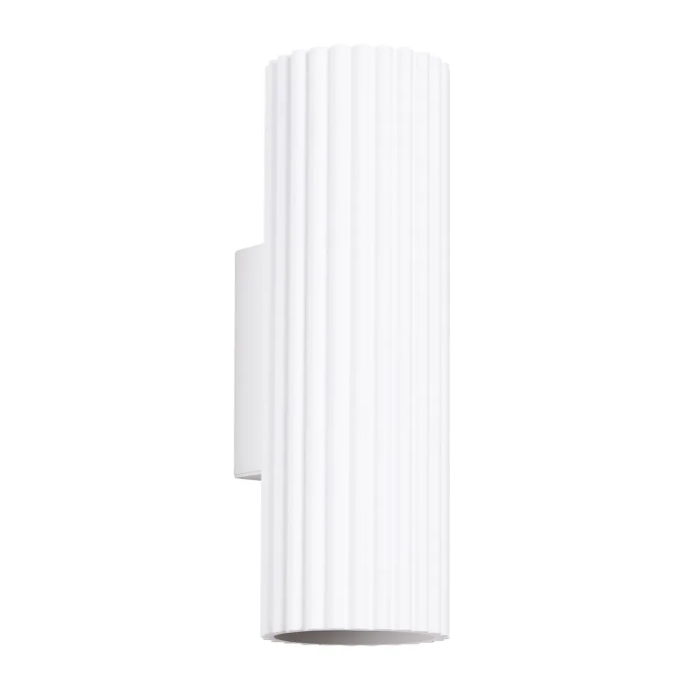 Wandlampe innen klein H: 20 cm Weiß 2x GU10 Up Down Alu