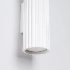 Wandlampe innen klein H: 20 cm Weiß 2x GU10 Up Down Alu