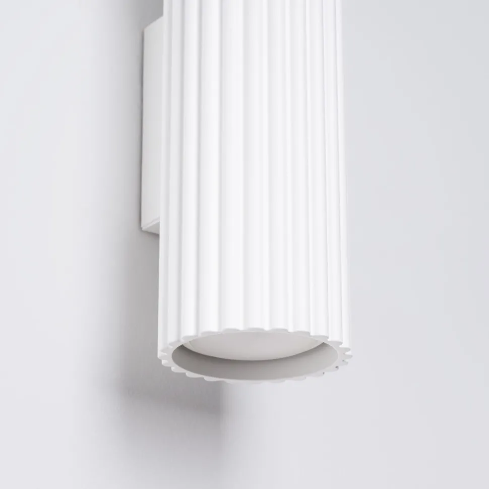 Wandlampe innen klein H: 20 cm Weiß 2x GU10 Up Down Alu