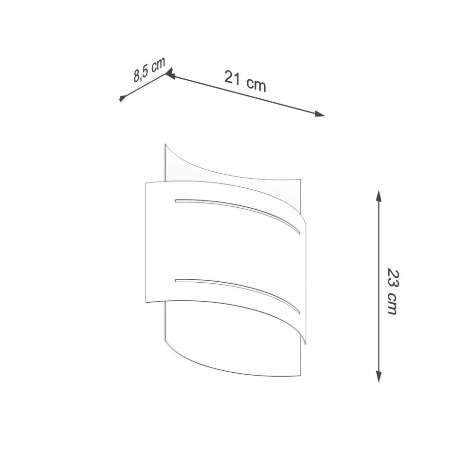 Wandlampe innen Schwarz Metall Up Down indirektes Licht