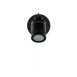 Wandlampe IP44 GU10 Ø 10 cm Schwarz matt verstellbar