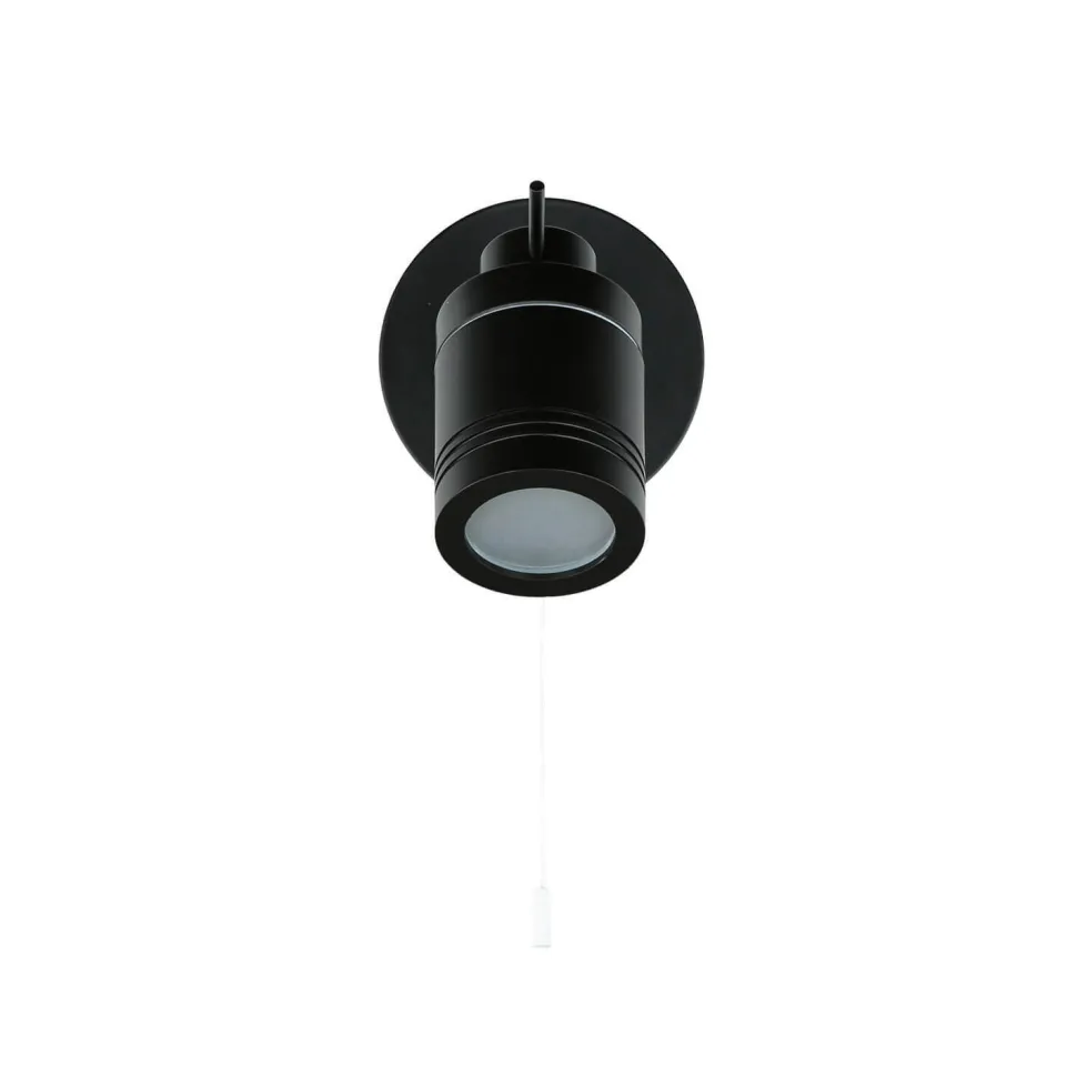 Wandlampe IP44 GU10 Ø 10 cm Schwarz matt verstellbar