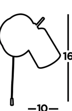 Wandlampe IP44 GU10 in Silber matt Bad mit Schalter