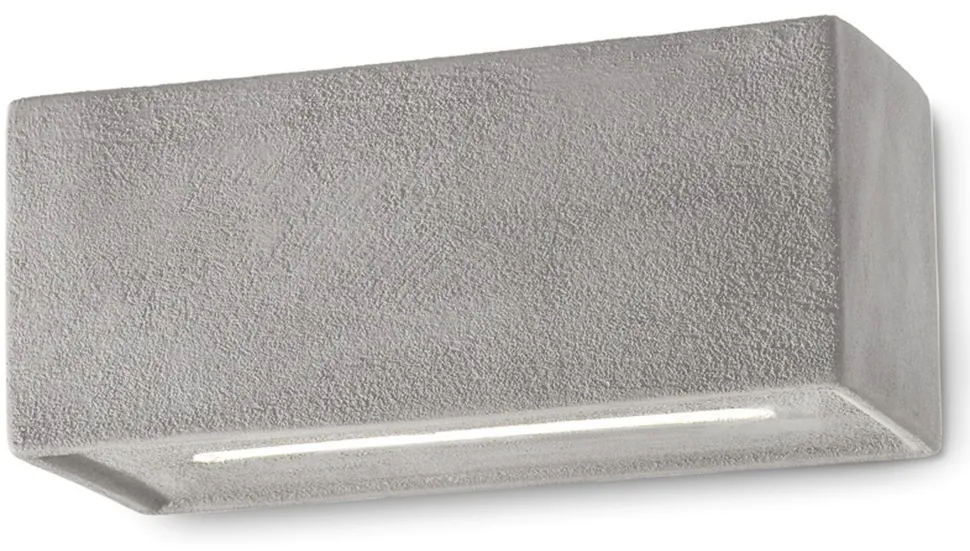 Wandlampe Keramik 25 cm breit Beton-Optik E27 Modern