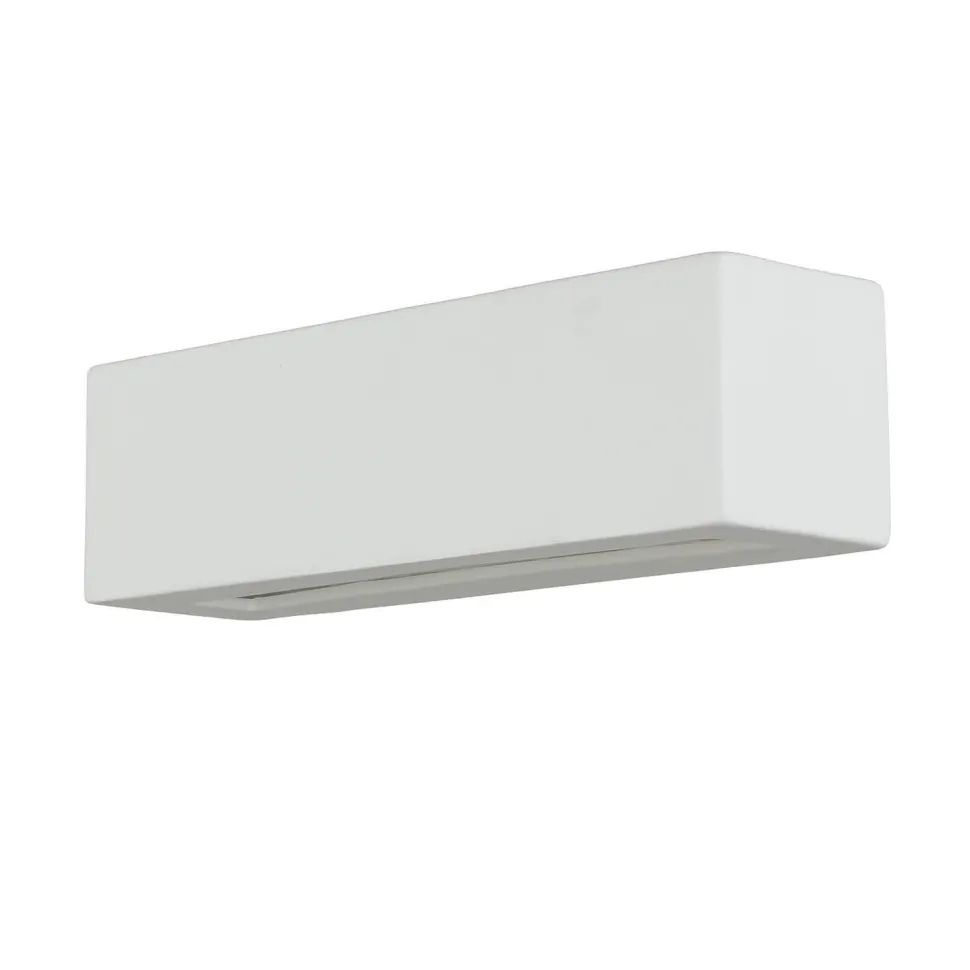 Wandlampe Keramik Glas 32,5 cm eckig Up Down bemalbar