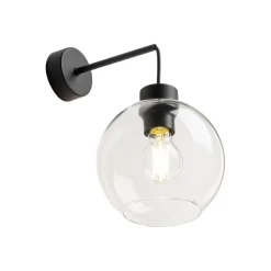 Wandlampe Kugel Schirm Glas E27 H: 28 cm B: 18 cm KALETE