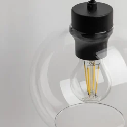 Wandlampe Kugel Schirm Glas E27 H: 28 cm B: 18 cm KALETE