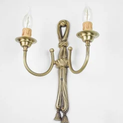 Wandlampe Leuchter 2-flmg Bronze aus Echt-Messing