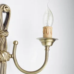 Wandlampe Leuchter 2-flmg Bronze aus Echt-Messing