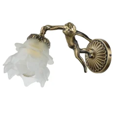 Wandlampe Messing Antik Echt Jugendstil Putti