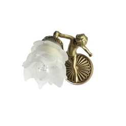 Wandlampe Messing Antik Echt Jugendstil Putti