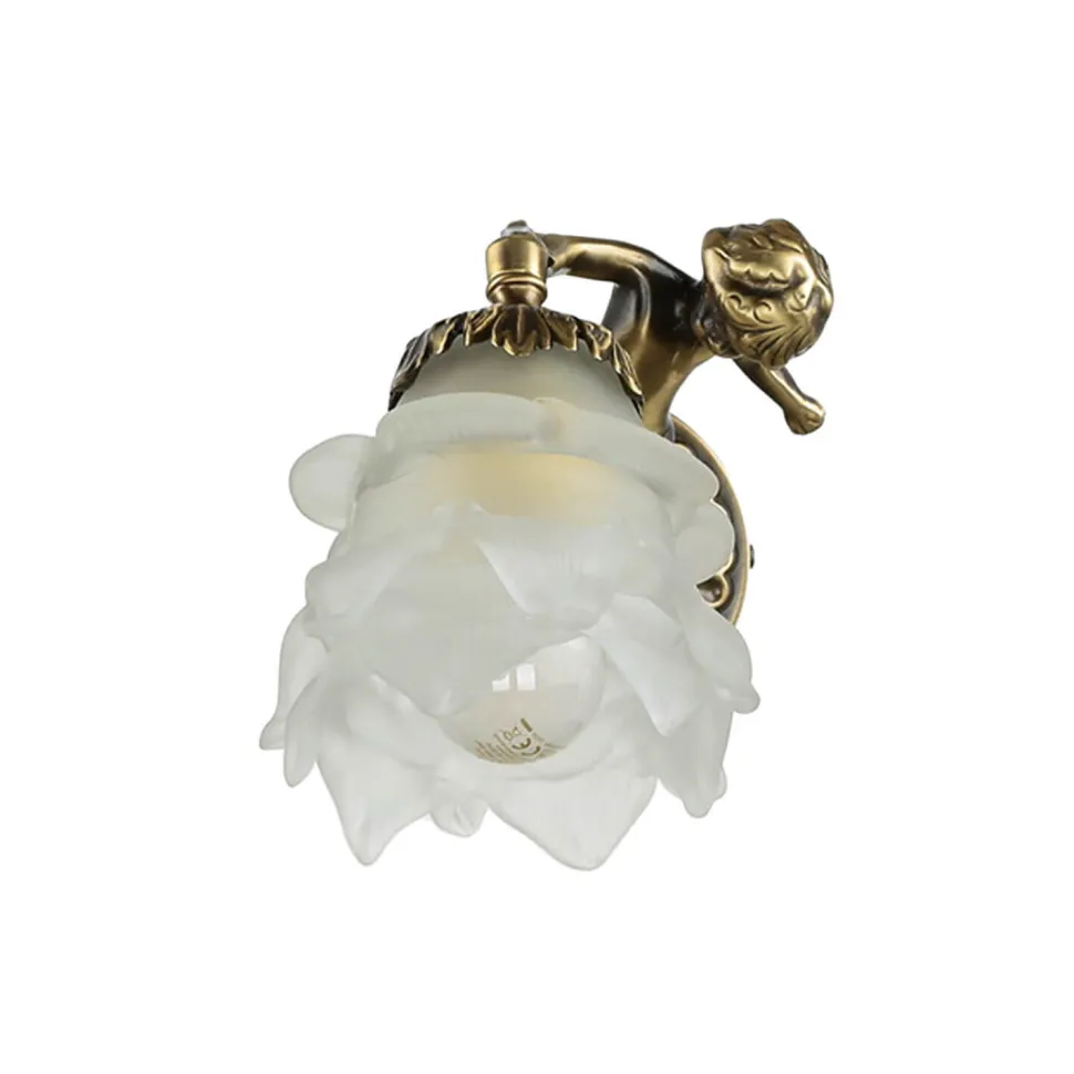Wandlampe Messing Antik Echt Jugendstil Putti