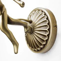 Wandlampe Messing Antik Echt Jugendstil Putti