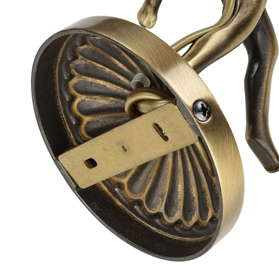 Wandlampe Messing Antik Echt Jugendstil Putti