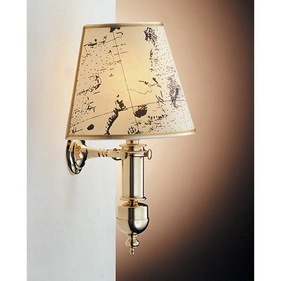 Wandlampe Messing Creme Maritim Antik VELIERO