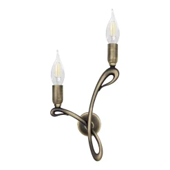 Wandlampe Messing 2-flammig E14 in Bronze matt FIOCCO