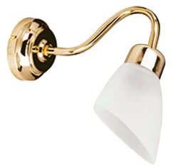 Wandlampe Messing Glas Badezimmer Flur E14 KOSMAS