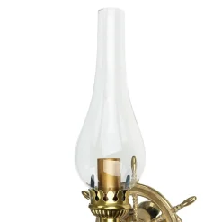 Wandlampe Messing Glas Maritim Antik Badezimmer Flur