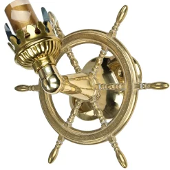 Wandlampe Messing Glas Maritim Antik Badezimmer Flur